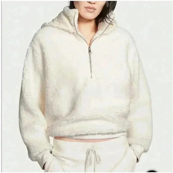 Victoria secret plush fleece teddy half zip - Picture 1 of 6